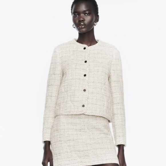 ZARA BLOGGER FAVORITE TEXTURED QUILTED JACKET - Picture 9 of 14